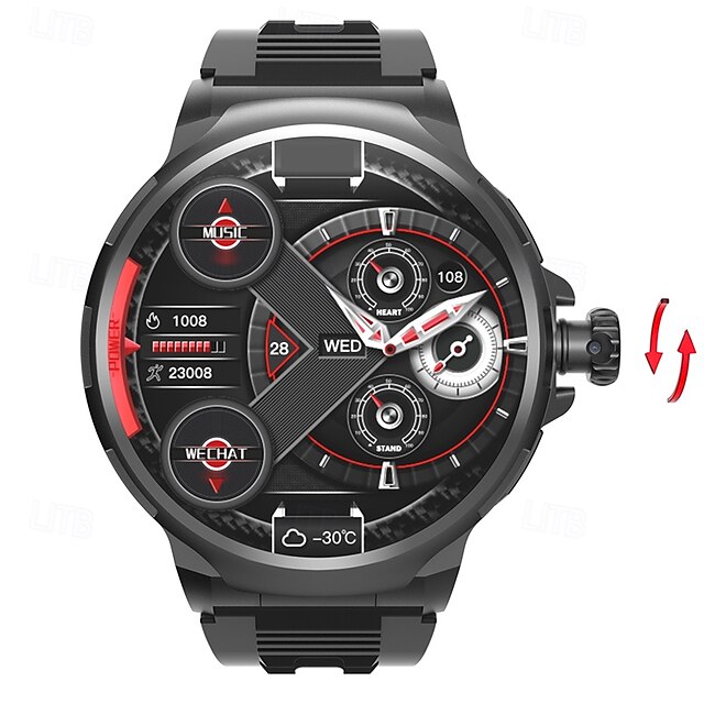  Imosi 1.8-inch smart watch 4g netwerk sim-kaart google play downloaden app camera gps wifi bellen 4g/32gb rom android mannen smartwatch