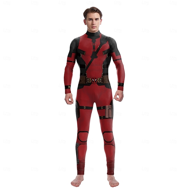  Paare Superhelden Zentai Anzüge Kostüm Bodysuits Erwachsene Herren Party / Abend Maskerade einfache Halloween Kostüme