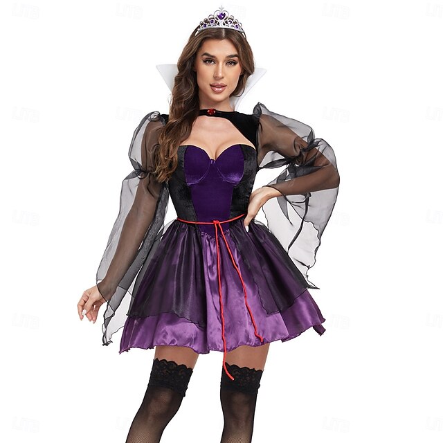  Blanc de neige Venin La méchante reine Robe Costume Déguisement Sexy S'habiller Cosplay de Film for Femmes Adultes Noël Carnaval Mascarade Fête / Soirée