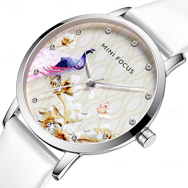  MINI FOCUS Da donna Orologio al quarzo Creativo Impermeabile Impermeabile Decorativo Pelle Guarda