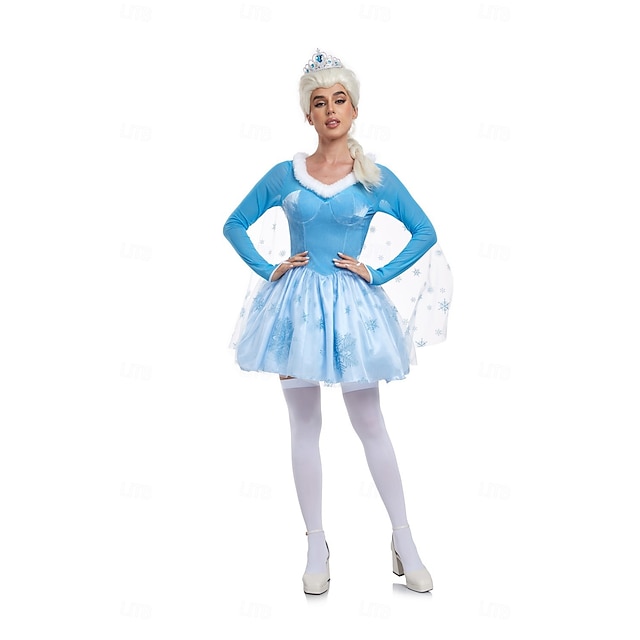  Frozen Satu Prinsessa Elsa Mekot Asu Seksikäs puku Pukeutua Elokuva-cosplay for Naisten Aikuiset Naamiaiset Tyttöjen polttarit