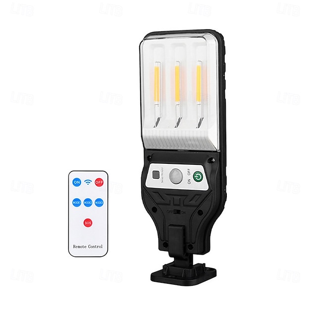  solenergi retro wolfram cob vegglampe menneskekroppsfølende gatelampe utendørs vegglampe vei- og husholdningsbelysning solcellegårdslampe 1 stk