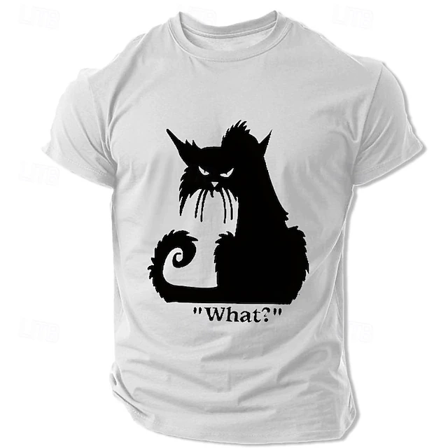 Men's Grumpy Cat "What?" Graphic Short Sleeve T-Shirt 7