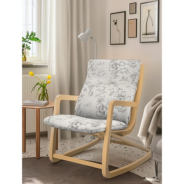  Funda de cojín para silla 100% algodón sin almohada fundas acolchadas con diseño floral