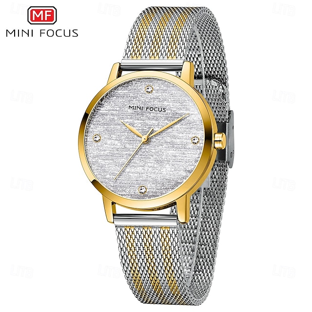  MINI FOCUS Dámské Křemenný kreativita Minimalistický Módní Wristwatch VODĚODOLNÝ Síťovaný pásek Hodinky