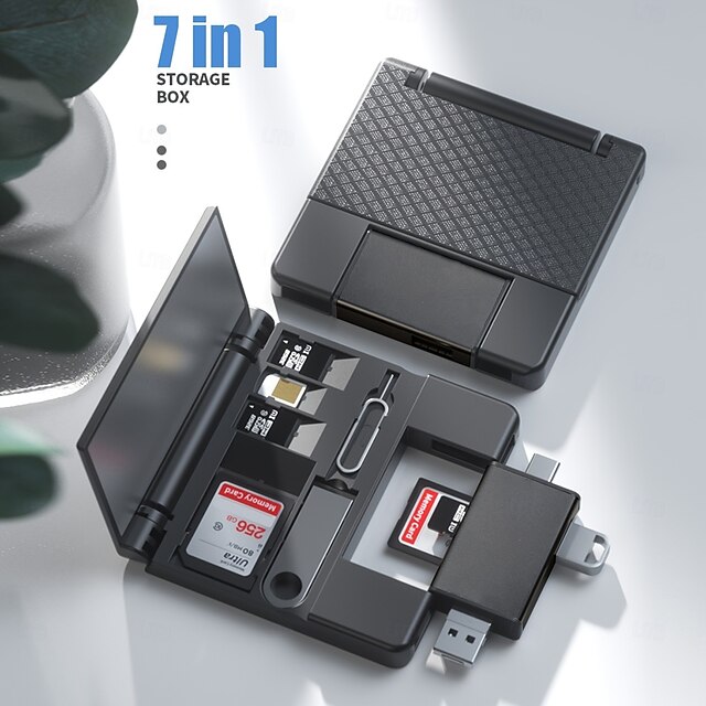  cititor de carduri otg multifuncțional cititor de carduri micro sd 7 în 1 u cititor de carduri de memorie tip-c pentru camere digitale, smartphone-uri, tablete convertor otg extern u disc, sd, tf