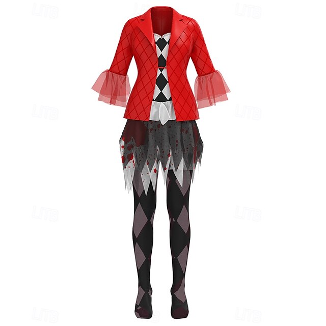  bufón Joker: Folie à Deux Harley Quinn Falda Accesorios Calcetines y Medias Cosplay Cosplay de película for Mujer Adulto Carnaval Rendimiento Fiesta