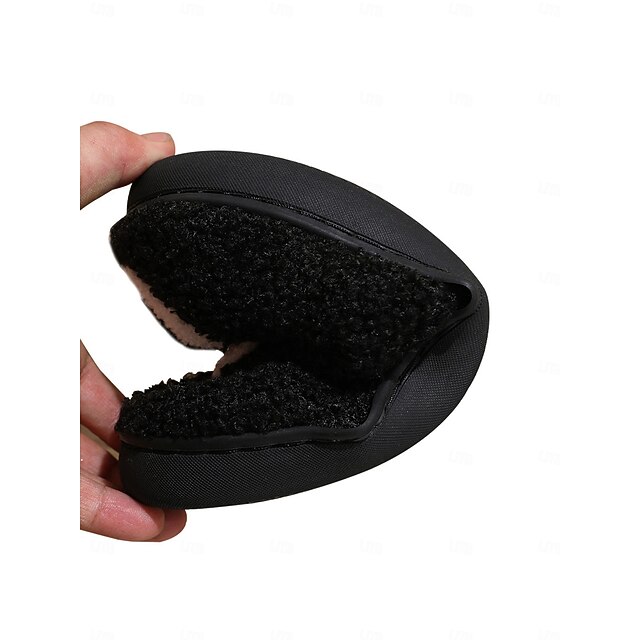 Women's Halloween Horror Face Plush Slippers Cozy Furry Indoor Shoes