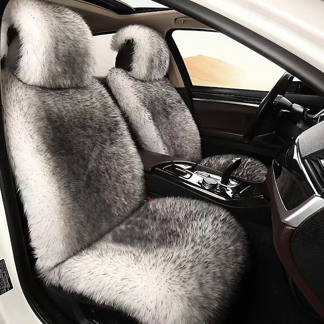  1pc Copertura per Sedile Auto in Finto Vello Protettore Caldo Invernale Elegante Cuscino Universale a Grandezza Completa per Auto Sedile del Conducente