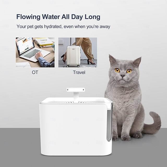  犬用 猫用 小型ペット用 自動飲用ボウル / 犬猫ボウル 3 L ABS + PC 自動 簡単装着 噴水 ソリッド ブラック ホワイト ボウル＆摂食 家