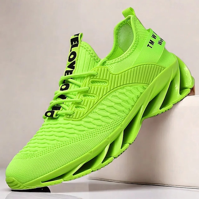  herenmode hardloopsneakers, lichtgewicht ademende sportschoenen met unieke blade-zool, ideaal voor de sportschool, hardlopen en streetwear