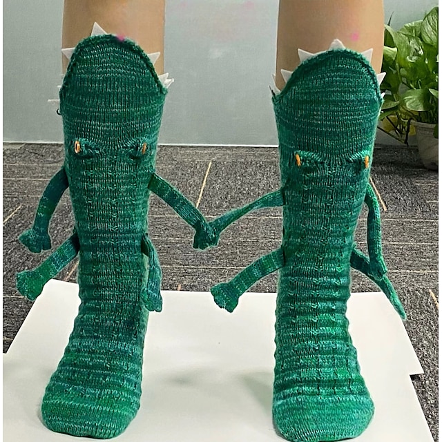  Hand-in-Hand Krokodil Socken süß&Bequeme Socken mit Tiermotiven für Kinder und Erwachsene. Lustiges, gemütliches und langlebiges Schuhwerk.