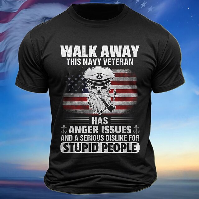 Patriotic T Shirts For Men Gulf of America T Shirt Short Sleeve T shirt 3D Print Crew Neck Shirt Daily Military Street Daily Black Red Blue Summer Spring Clothing Apparel S M L XL XXL XXXL 5