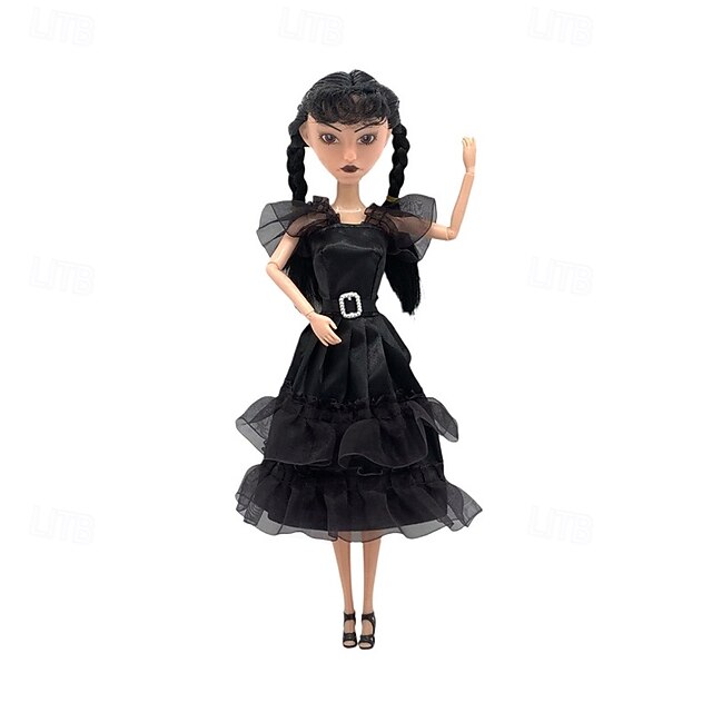  1st flerledad leksaksdocka, 9-ledad flickdocka, aftonklänningsdocka, kreativ tjejpresent, julklapp, halloweenpresent, vacker prinsessdocka