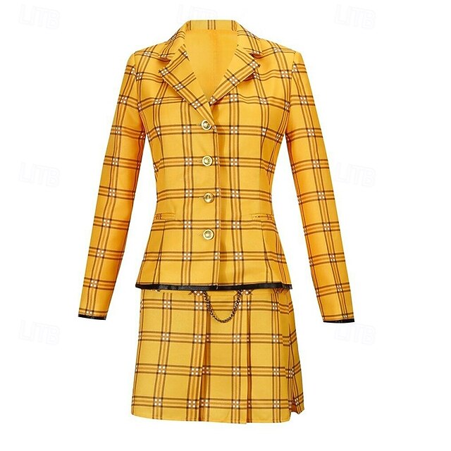 Clueless Cher Horowitz Cosplay Costume Outfits Cosplay Costume Movie Cosplay for Women's Adults' Carnival Performance Party3