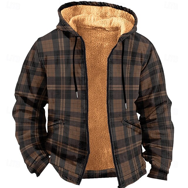  Per uomo Felpa con cappuccio Felpe Felpa Felpa con cappuccio Stampa 3D Marrone Autunno inverno progettista
