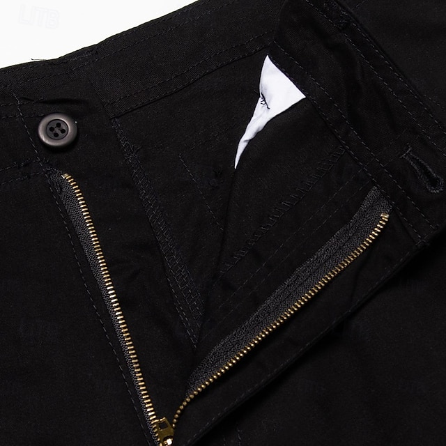 Homme Shorts cargo Shorts Shorts de Randonnée Multi-poches Uni Portable Longueur Genou Occasionnel Quotidien Extérieur Sports Mode Kaki Noir