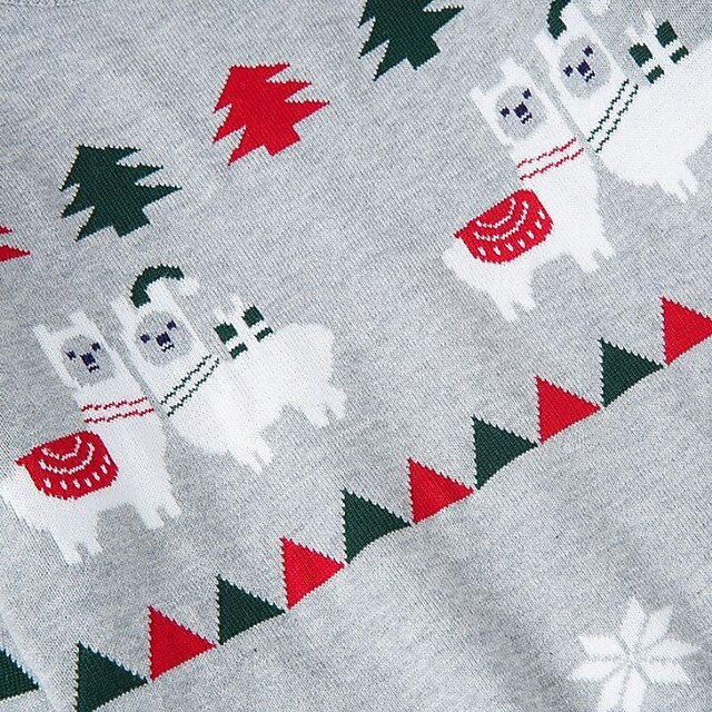 Kids Boys Christmas Sweater Christmas Tree Long Sleeve Crewneck Outdoor