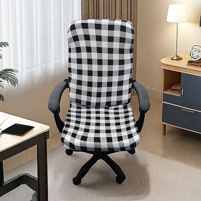  housse de chaise de bureau extensible et durable, protection de meubles pour un décor d'espace de travail élégant et confortable