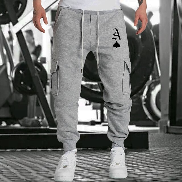 Men's Sweatpants Track Pants Pocket Elastic Waistband Pants / Trousers
