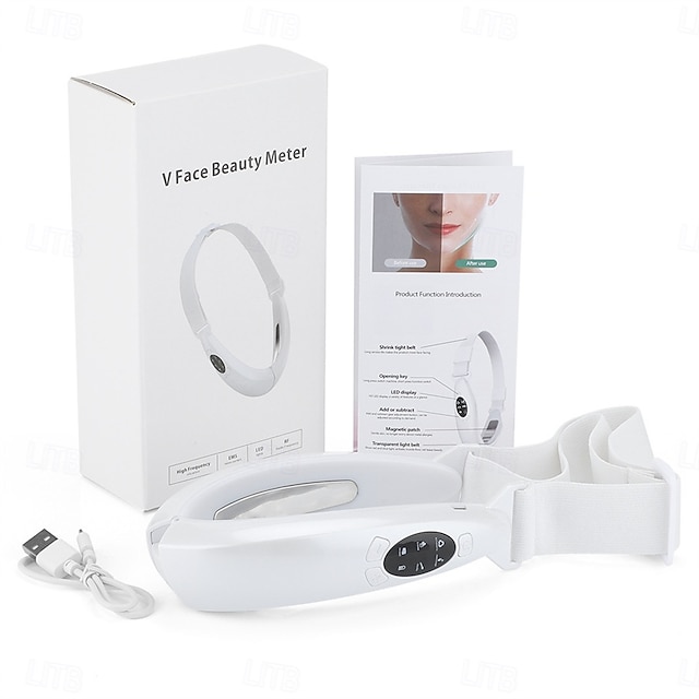  EMS kasvojenkohotuslaite LED-fotonihoito tärisevä kasvohieroja kasvojen hoikennus kaksoinleuan poisto V-linjanopeudennosto ihonhoitotuote ystävänpäivälahja