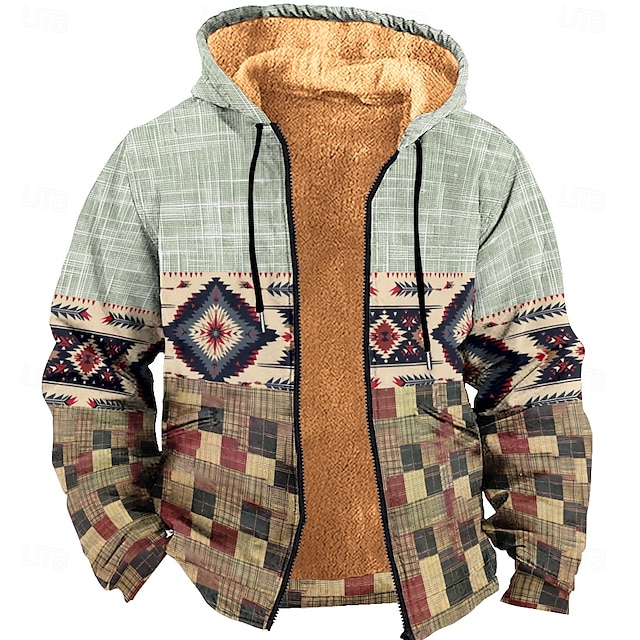  Homme Sweat à capuche Sweats à Capuche Sweat-shirt Sweat à capuche 3D effet Gris&Blanc Automne hiver Designer