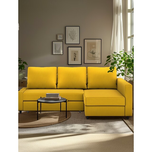  100% bomulds sofa betræk med opbevaring slipcovers quiltet sovesofa betræk ensfarvet