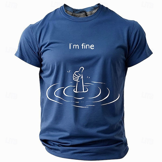  Herr händer T-shirt Kortärmad T-shirt 3D-tryck Rund hals Skjorta Mode Dagligen Fritids- Gata Utomhussport Svart Blå Mörkgrön Sommar Vår Kläder S M L XL XXL XXXL