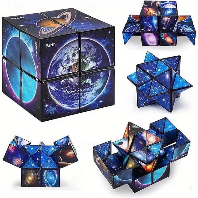  giocattolo antistress a forma di cubo a forma di stella infinita - puzzle educativo, antistress, portatile per Natale, giorno del Ringraziamento, regalo di Capodanno, regalo di Halloween e tutte le