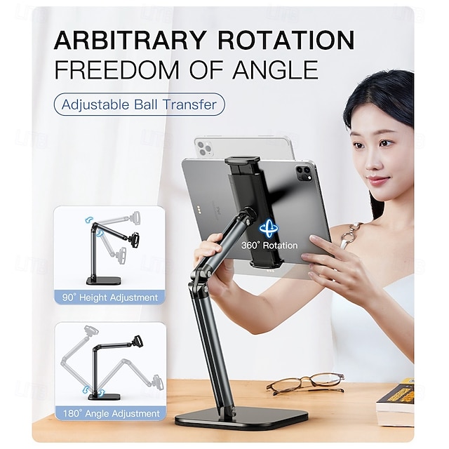  Phone Stand Phone Mount for Car Windshield Rotatable Foldable Retractable Phone Holder for Office Desk Headboard Compatible with iPad Tablet All Mobile Phone Phone Accessory