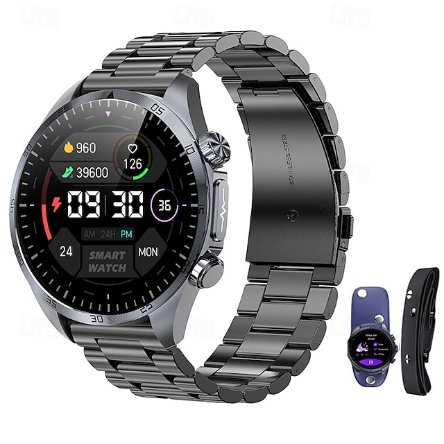  iMosi TK29 スマートウォッチ 1.43 インチ スマート·ウォッチ ブルートゥース ECG + PPG 温度監視 歩数計 と互換性があります Android iOS 女性 男性 メディアコントロール メッセージ受信通知 カメラコントロール IP68 48mmウォッチケース