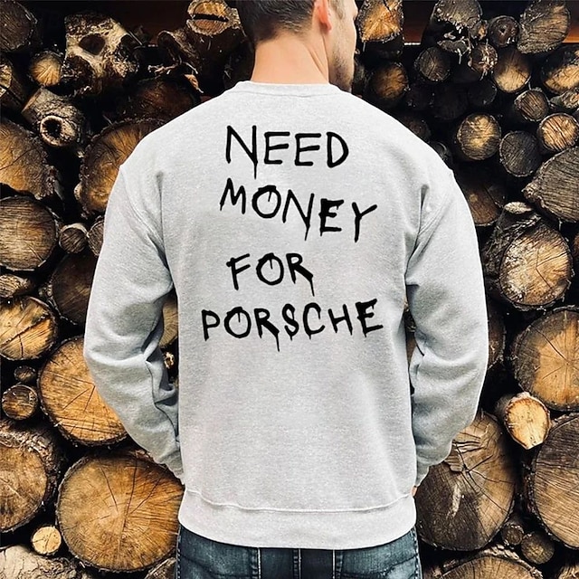  Homme Marrant Canard Sweat Sweat-shirt manche longue Pulls molletonnés Col Ras du Cou Classique Casual Quotidien Printemps Automne Gris chiné Noir Blanche Vêtement Tenue Designer Impression graphique