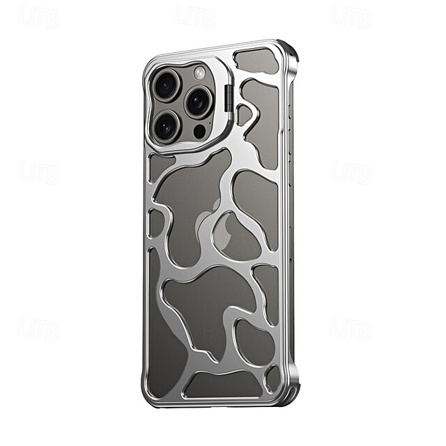  هاتف غطاء من أجل iPhone 17 Pro Max 17 Air 16 15 14 Pro Max 13 Pro Max غطاء خلفي مع حامل ضد الصدمات مكتب  /  الأعمال سبائك الألومنيوم