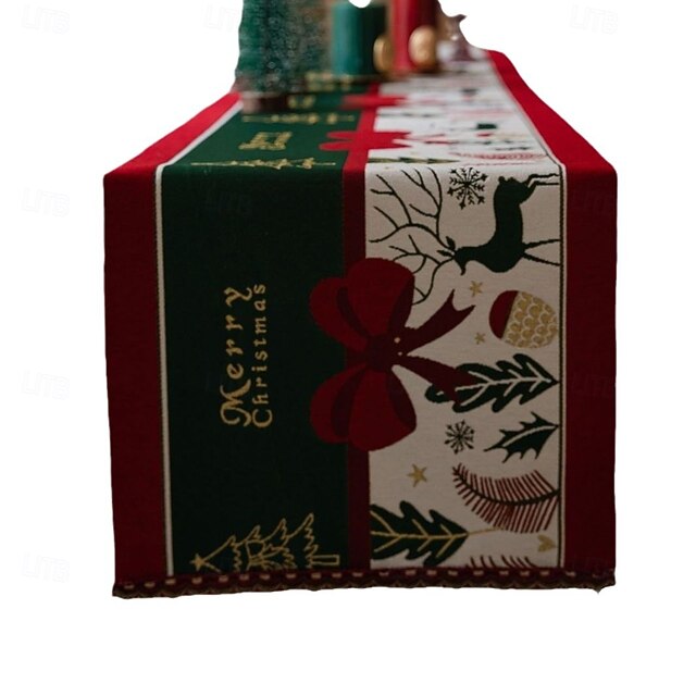 Christmas Table Runner Festive Holiday Tabletop Decor Elegant and