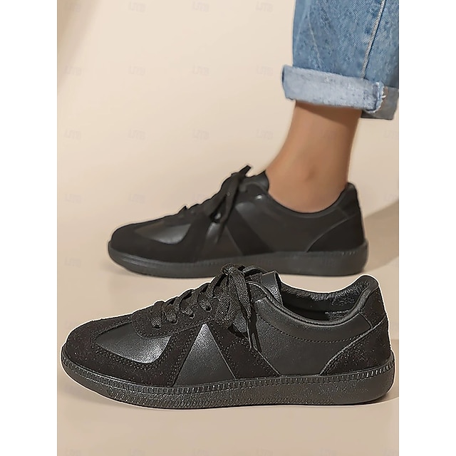  tênis feminino retrô de camurça e couro branco - tênis de ginástica casual para conforto diário