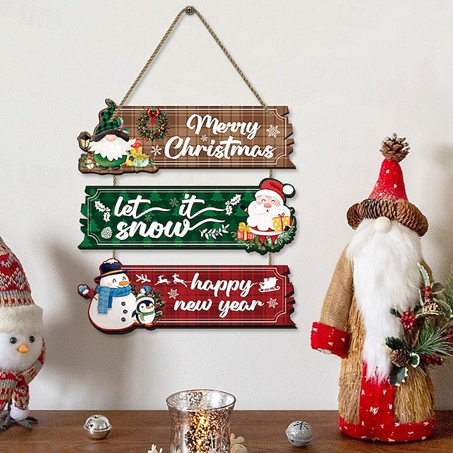  trä jul notering dekoration fritidshus dörrskylt