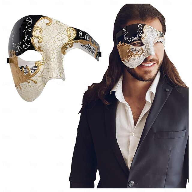 Halloween Mask Venetian Mask Eye Mask The Phantom of the Opera Carnival Mask Sexy Costume Adults' Men's Women's Halloween Carnival Mardi Gras Party Easy Halloween Costumes Dress Up 14