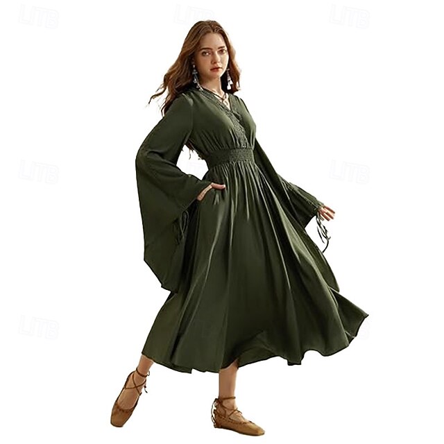 Medieval Renaissance Cocktail Dress Vintage Dress Cosplay Costume Prom