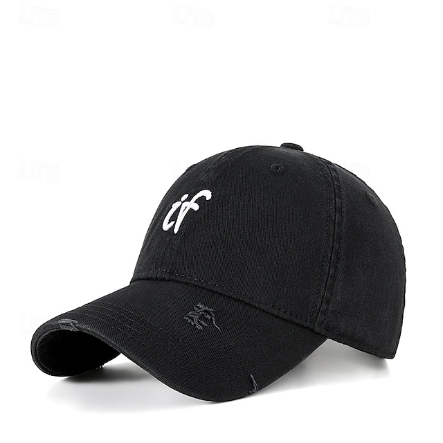Men's Baseball Cap Sun Hat Trucker Hat Black Wine Polyester Embroidered Fashion Casual Street Daily Letter Adjustable Sunscreen Breathable 16
