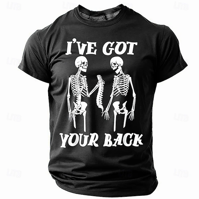 Men's Cool Skulls T Shirt Short Sleeve T shirt 3D Print Crew Neck Shirt Fashion Funny Street Sports Outdoor Black Dark Green Dark Blue Summer Spring Clothing Apparel S M L XL XXL XXXL 6