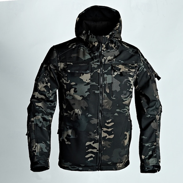  Per uomo Giacca tattica militare Giacca da combattimento Giacca da escursionismo All'aperto Patchwork Impermeabile Antivento Giacca Arrampicata Campeggio / Escursionismo / Speleologia Viaggio Verde