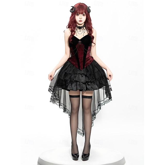  Upír předvečer Všech svatých Cosplay kostým cosplay Dospělé Dámské Karneval Plesová maškaráda Párty Plesová maškaráda Jednoduché Halloweenské kostýmy Oblékněte se