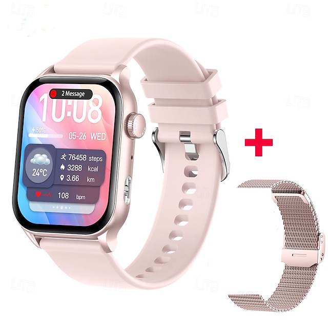  696 KR86 Εξυπνο ρολόι 1.95 inch Έξυπνο βραχιόλι Bluetooth Βηματόμετρο Υπενθύμιση Κλήσης Συσκευή Παρακολούθησης Καρδιακού Παλμού Συμβατό με Android iOS Γυναικεία Άντρες Κλήσεις Hands-Free