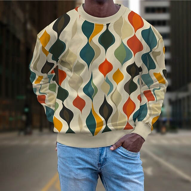 Men's Graphic Sweatshirts Golf Pullover Sweatshirt Long Sleeve Sweatshirt Hooded Vacation Cool Daily Print Vacation Sports Outdoor Going out Printing Winter Spring & Fall4