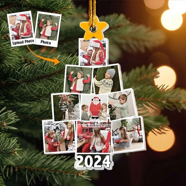 Décoration De Noël Personnalisée Avec Nom - Ornements Lettres 2025 Pour Sapin (résine Légère, Idéal Cadeau Familial)