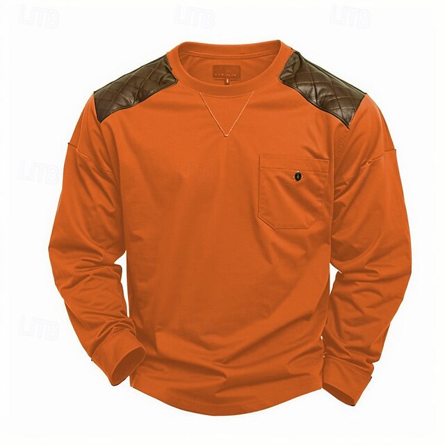 Men's T shirt Tee Solid Color Crew Neck nonprinting Normal Formal