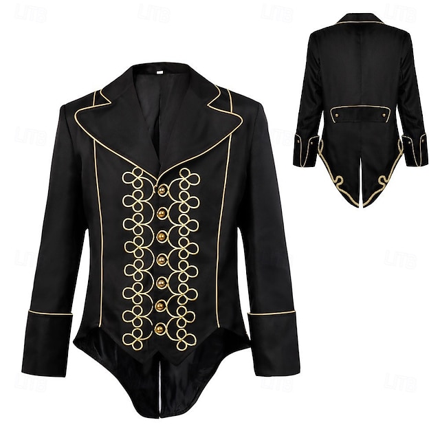  パンク＆ゴシック 中世 スチームパンク タキシード トレンチコート サーカスジャケット プリンス バンパイヤ 男性用 ハロウィーン マスカレード 性能 成人 コート