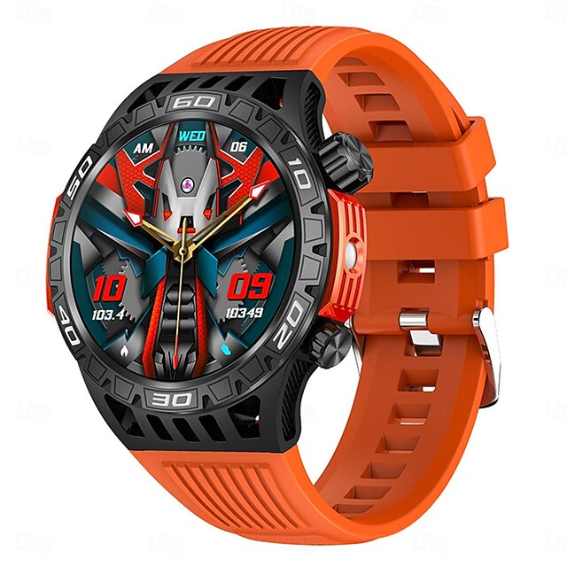  HT22 Smart Watch 1.46 Inch Screen Bluetooth Call IP68 Waterproof LED Flashlight Large Battery 100 Sports GPS Fitness Track Smart Watch