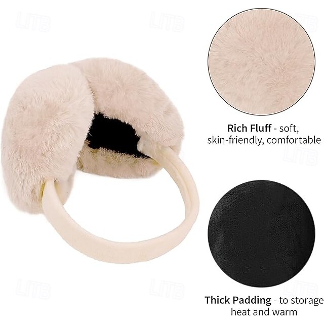 Earmuffs Winter Ear Muffs Fluffy Earmuffs for Women Men Girls Plush Ear ...