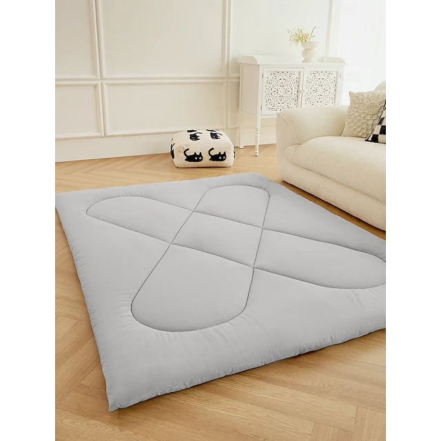 Japanese Futon MattressFloor Mattress Thicken Sleeping Mattress Foldable & Portable Roll Up Dormitory Mattress Tatami MatFullTwinQueenGrey 11